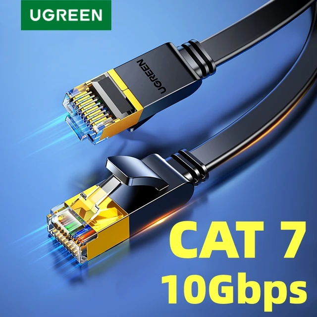 UGREEN Cat 7 kabel Ethernet Cat7 szybki płaski Gigabit STP RJ45 przewód LAN 10Gbps kabel sieciowy Patch kod dla routera Ethernet