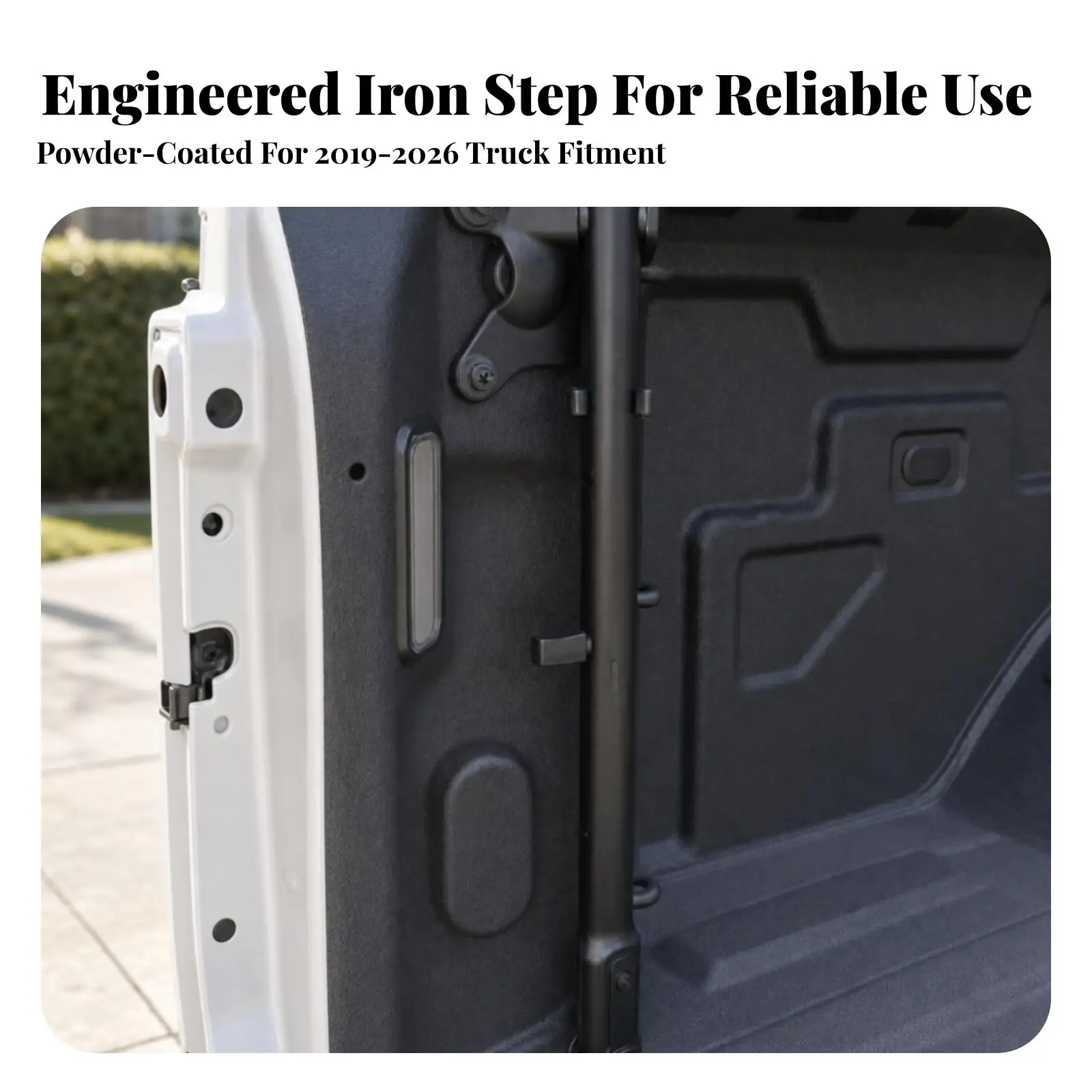 Weather Resistant Iron Tailgate Handle Step for Full Size Truck Bed Grip and Support