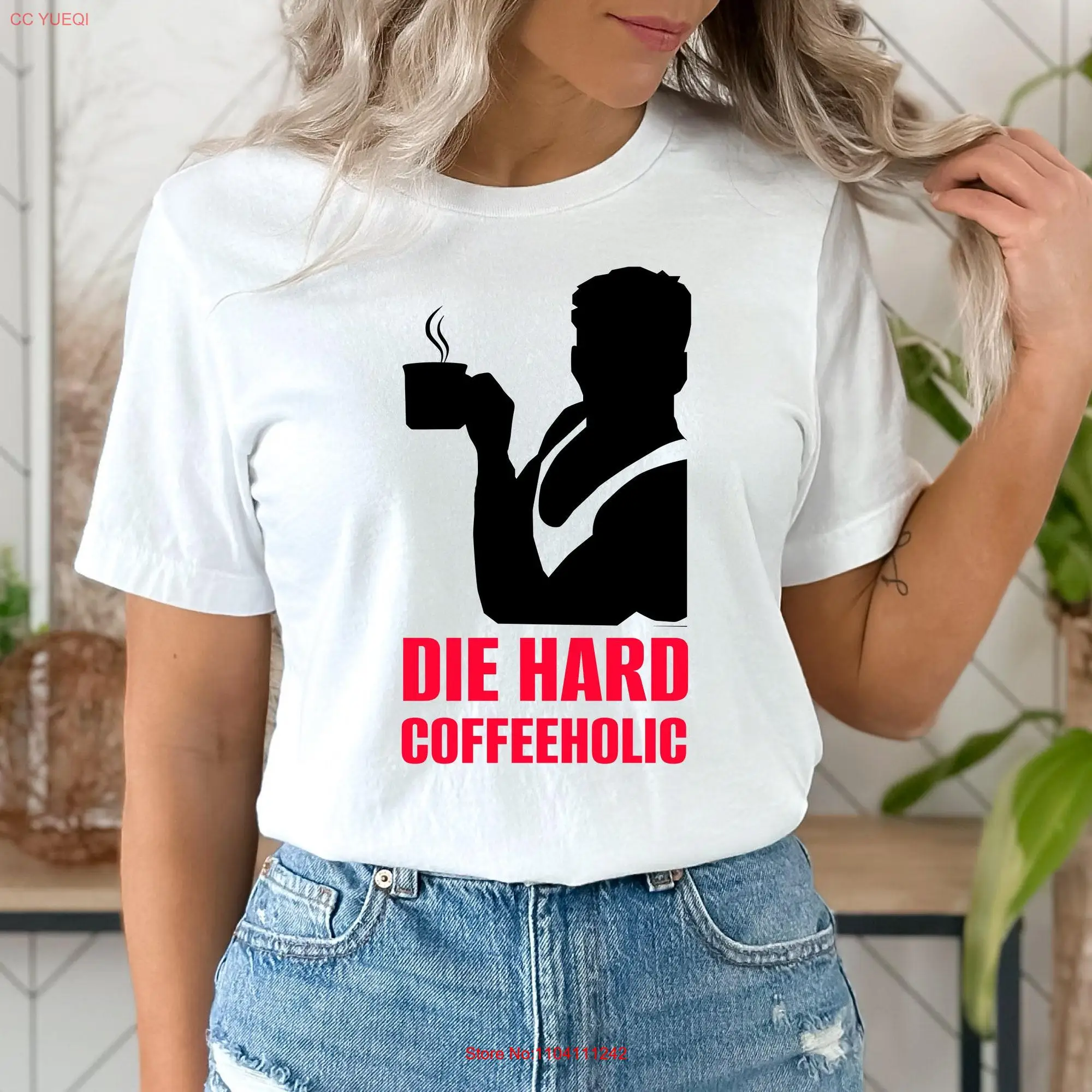 Die Hard Coffeeholic Softstyle T Shirt long or short sleeves