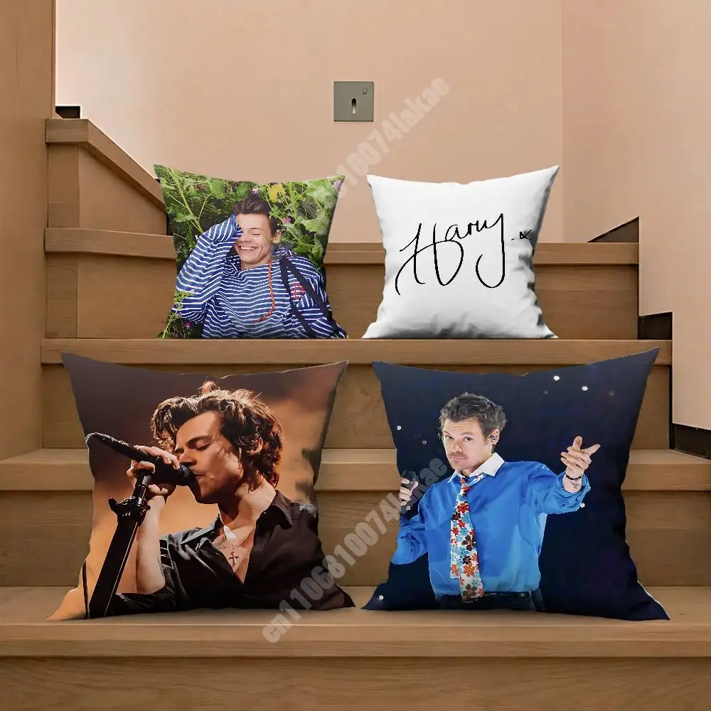 H-Harry S-Styles Kiss All The Time Disco Occasionally Sofa Couch Pillow Cover Cushion Case Cozy Bedroom Accent Studio Furnishing