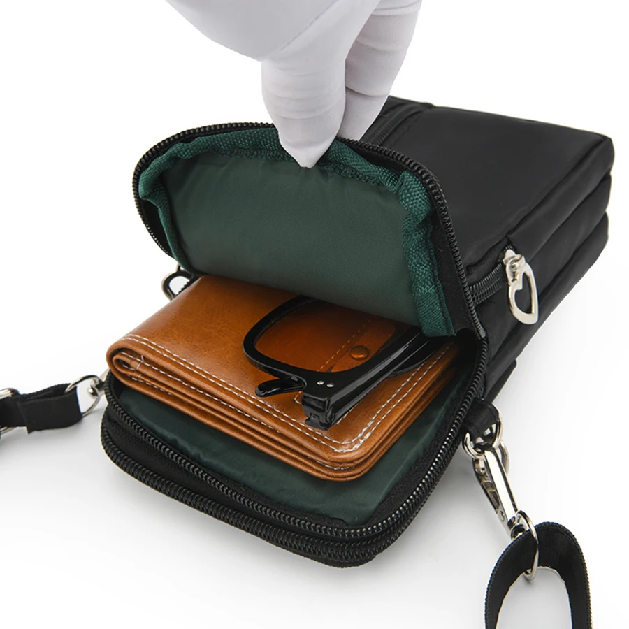 Handytasche - Damen-Umhängetasche - kleine Sommertasche für Mobiltelefone - Taschenbörse für Hände und Handgelenk – Detail 5