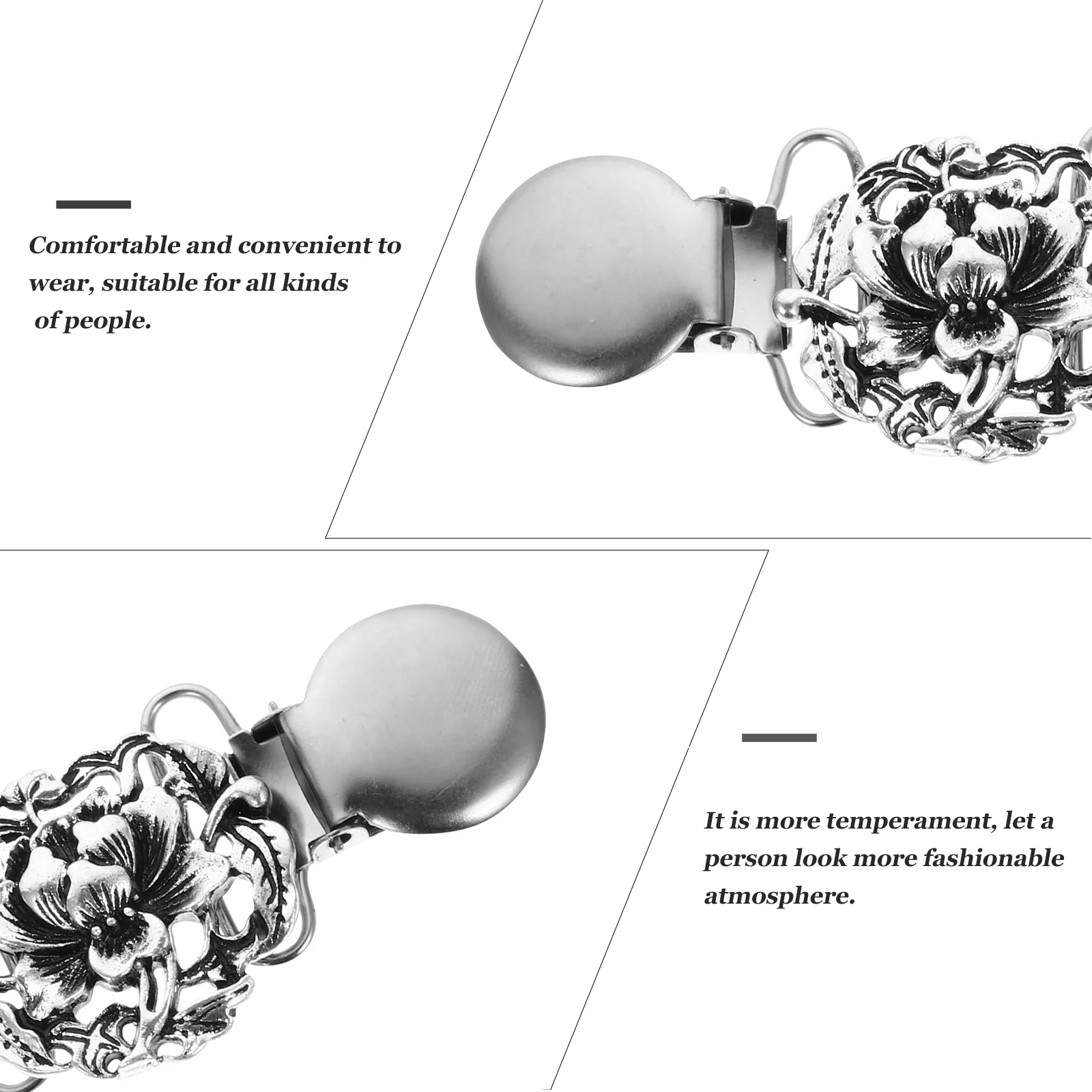 

2Pcs Female Scarf Bouquets Premium Silk Brooch Buckles Chic Clothes Buckle Stylish Scarf Accessory Fashion Decoration