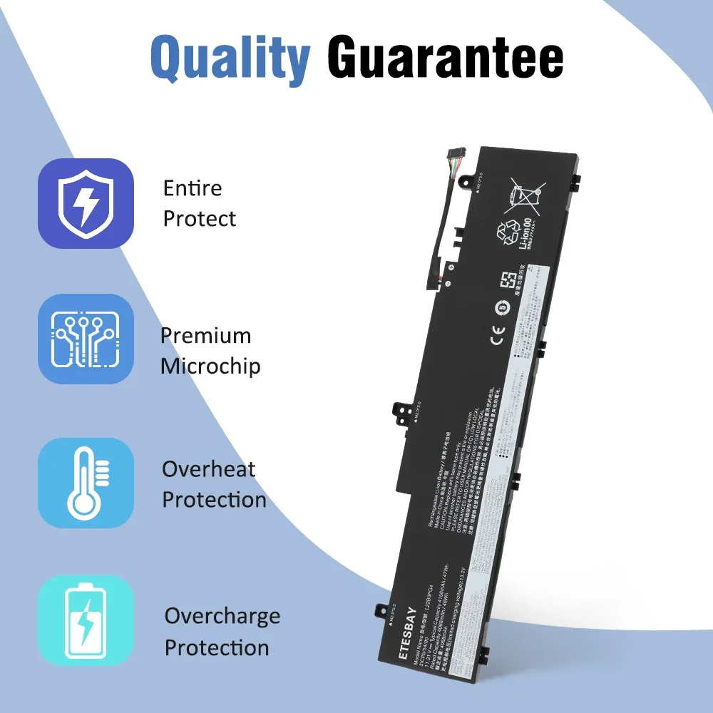 ETESBAY L22B3PG4 Laptop Battery For Lenovo ThinkPad E14 Gen 5 2023 Gen 6 2024 E16 Gen 1 2023 Gen 2 2024 Series SB11K63026 5B11K6