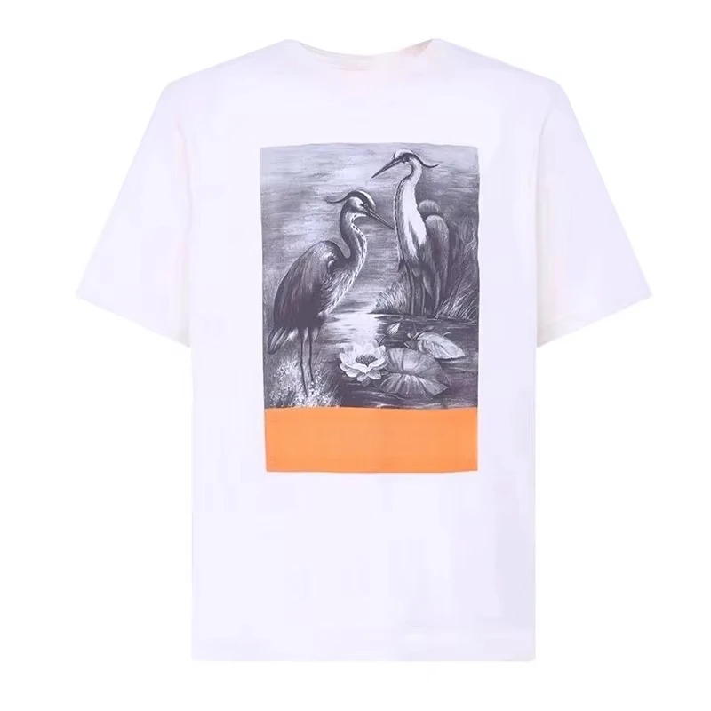 

Bird Print Short-sleeved T-shirt Women Clothing Aesthetic Clothes Vintage Fashion Y2K Top Graphic T Shirts Personality Harajuku