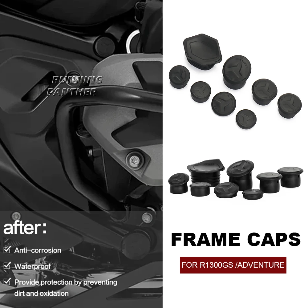 Nuevas tapas de cubierta de orificio para marco de motocicleta, juego de tapas de extremo de marco decorativo para BMW R1300GS R1300 R 1300 GS Adventure R 1300GS 2023-