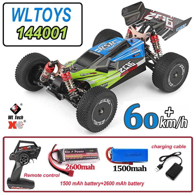 

WLtoys144016 144001 144010 4WD high-speed racing car 2.4Gremote control car,with a speed of 35/60/75kilometers perhour,drift car