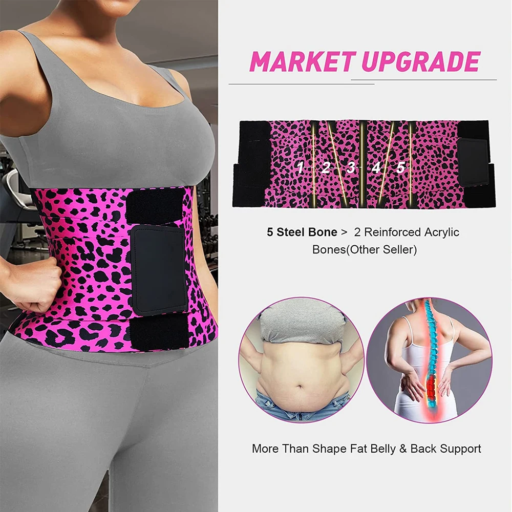 Waist Trainer Sweat Belt Waist Trainer Girdle Corset Women Tummy Body Shaper Shapewear Fat Burning Fitness Modeling Strap