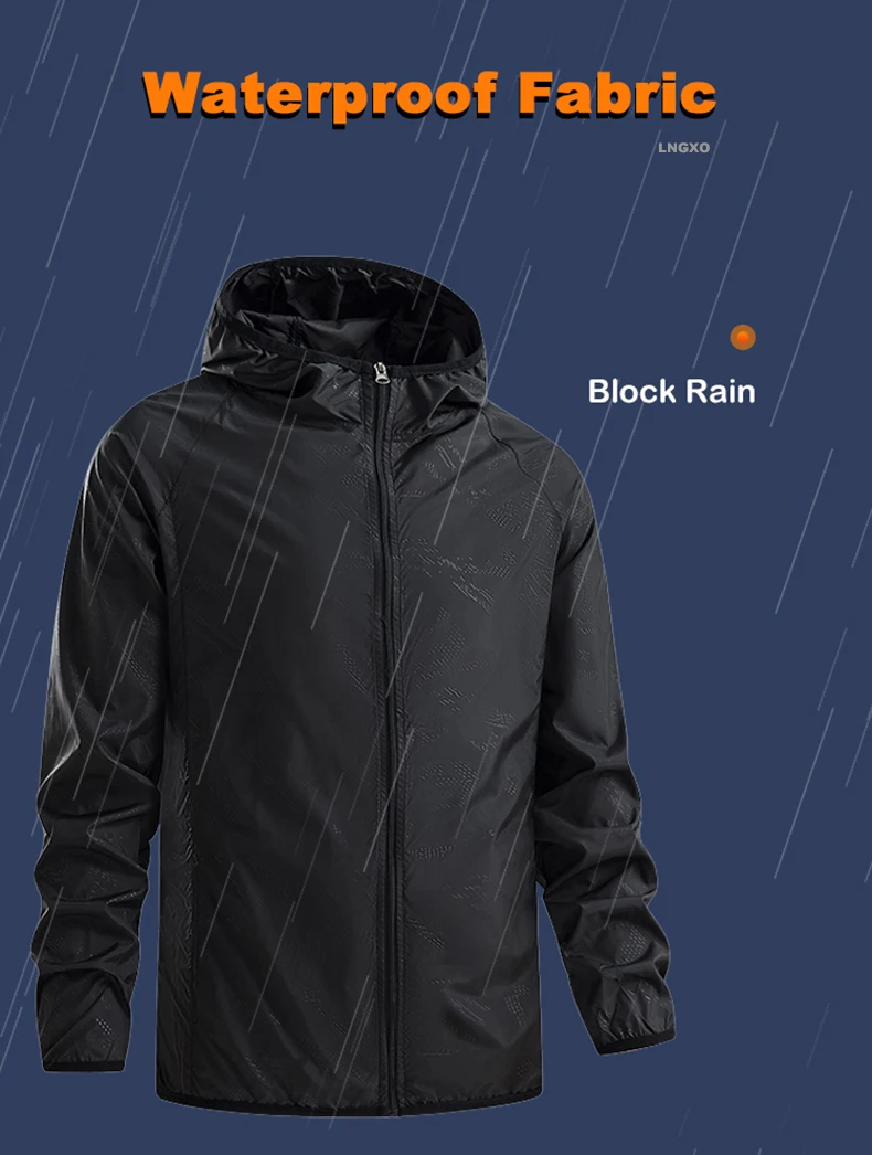 JNLN Men Women Hiking Jackets Waterproof Sun Protective Windbreaker Unisex Camping Climbing Outdoor Rain Coat Portable Clothes 10 S1461c91843854ad0a5348f7b75bd1465b