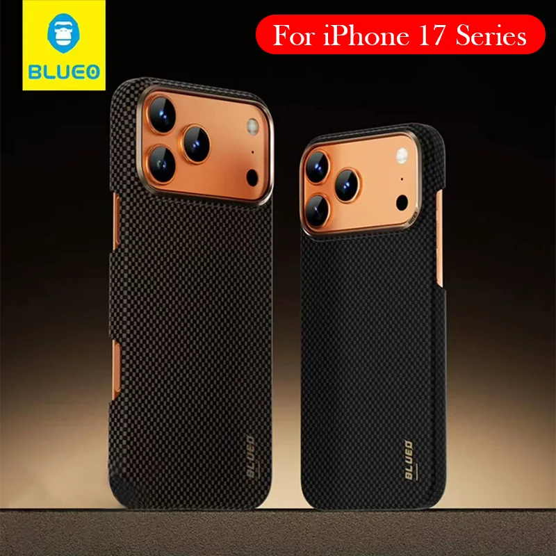 

Чехол Benks из углеродного волокна для iPhone 17 Pro Max, задняя крышка с кевларовой беспроводной зарядкой для iPhone 17 PRO