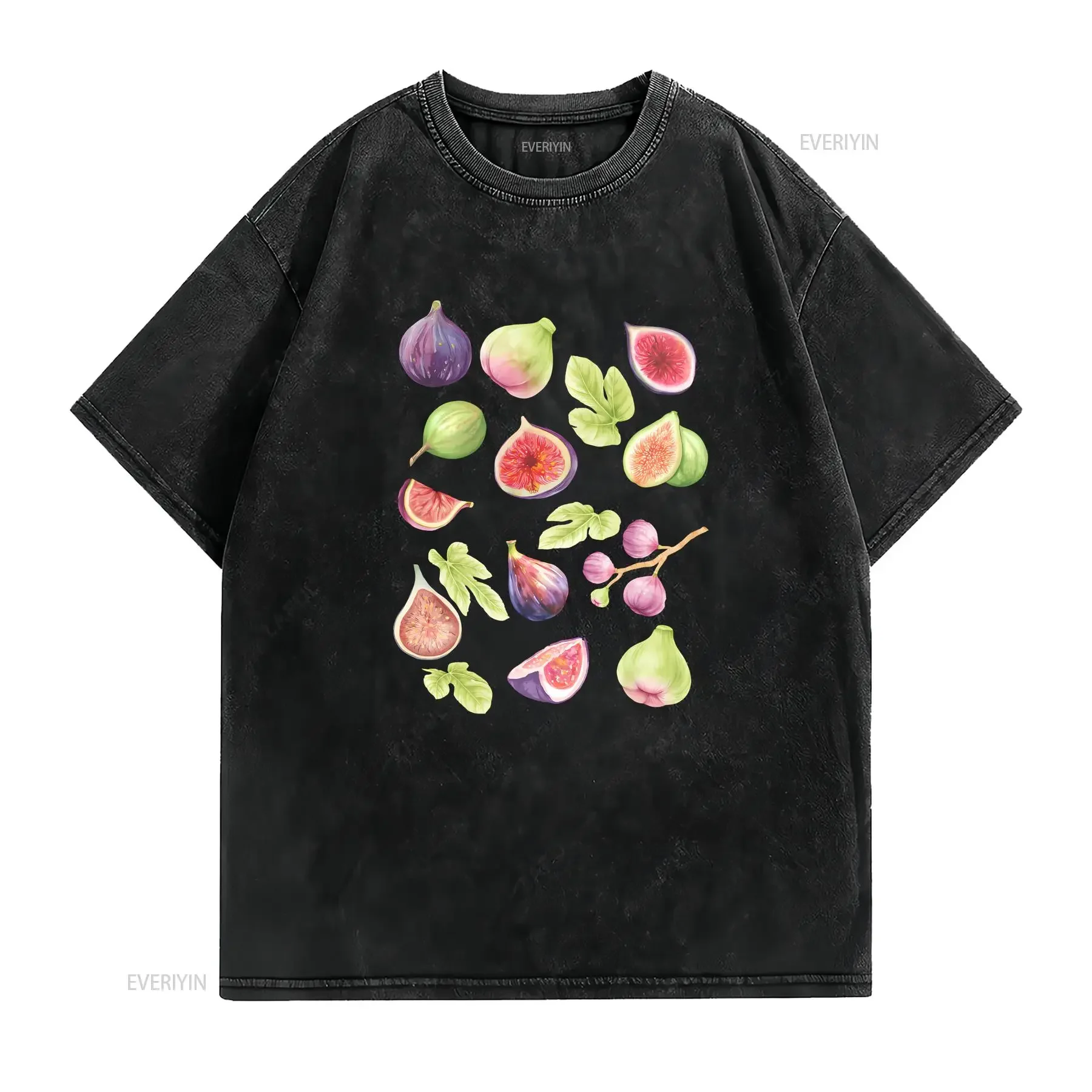 Fig T Shirt FruiT For Women Cottage Core Aesthetic Vintage vintage Washed Comfortable Breathable graphic Soft Casual fashion