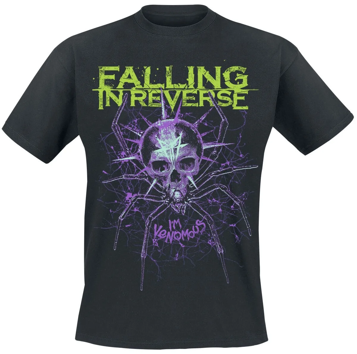 Falling in Reverse Black Red Grim Reaper Print T-Shirt Soft Breathable Unisex Streetwear Tee Men Women Punk Casual