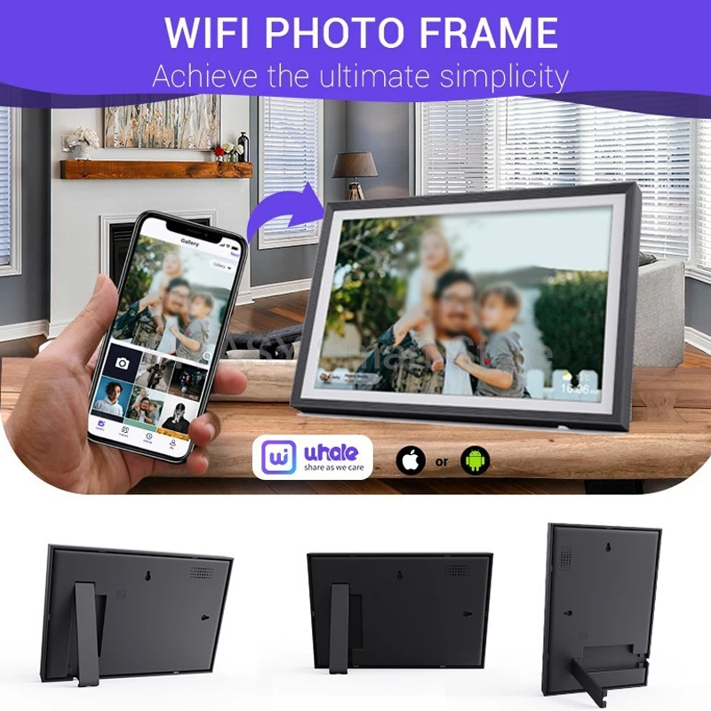 10.1Inch Uhale Smart Cloud Photo Frame Digital Photo Frame WiFi Mobile Photo Transfer Touchscreen 1280x800 Resolution IPS Screen