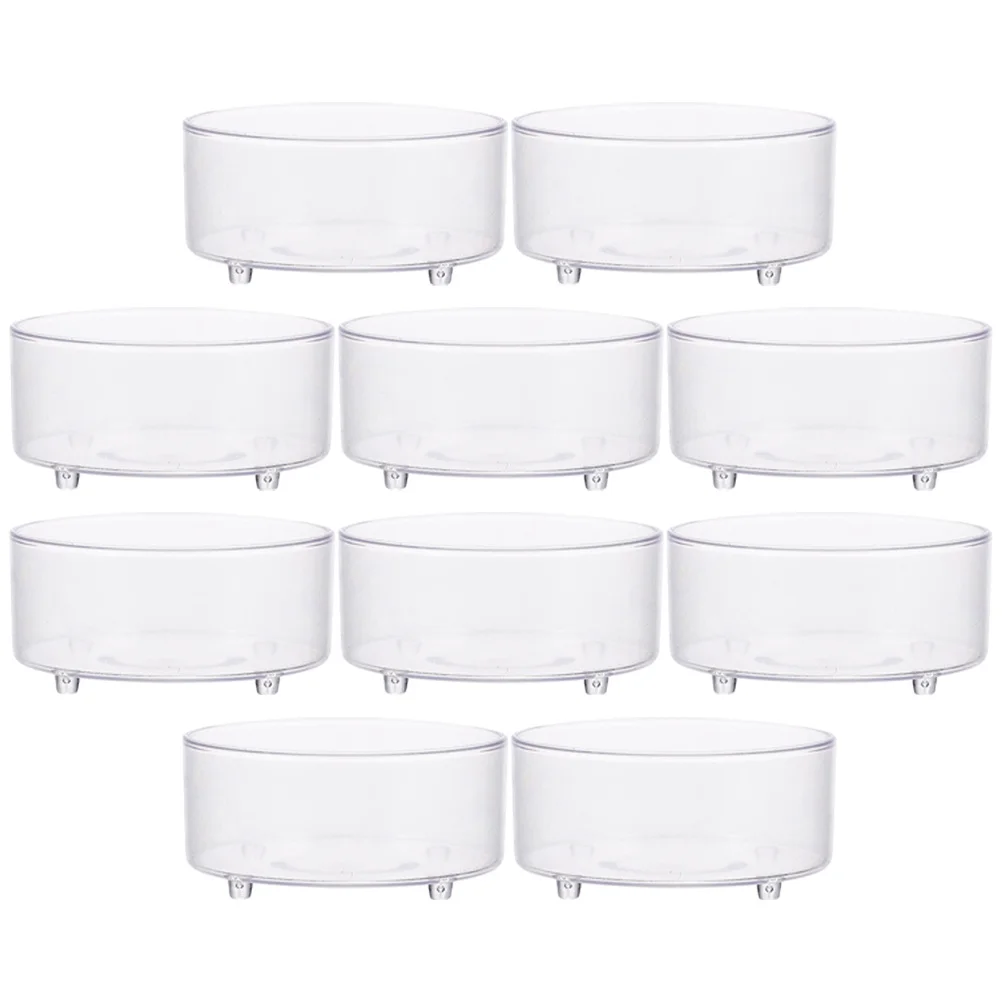 

10Pcs Reptile Food Dish Acrylic Non-Slip Feeding Bowl for Lizards Turtles Small Pets Reptile Water Container Bowl Accessory