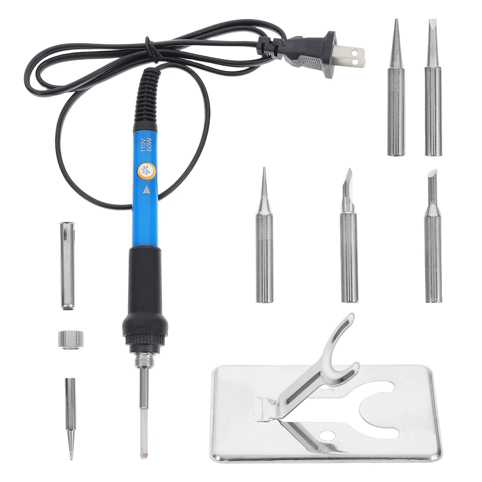 1 conjunto de kit de ferro de solda com temperatura controlada, aquecimento rápido, 60w, estação de solda para eletrônica, joias diy com versátil