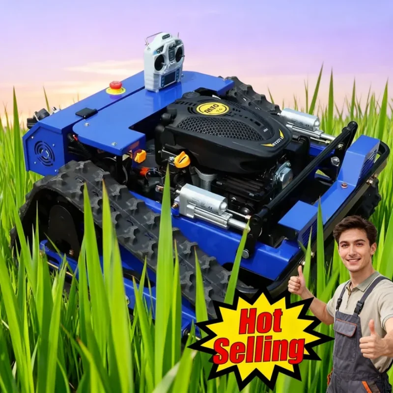 

Customized Household All-Terrain Crawler Remote Control Mower 360° Rotating Electric Start for Lawn Garden Shrub