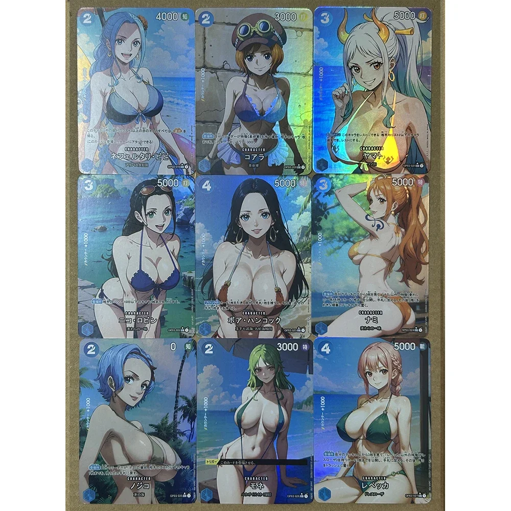 Anime une pièce bricolage ACG Flash carte à collectionner garçon jeux jouets noël anniversaire Ulti Perona Vivi Nami Uta Yamato Boa Hancock