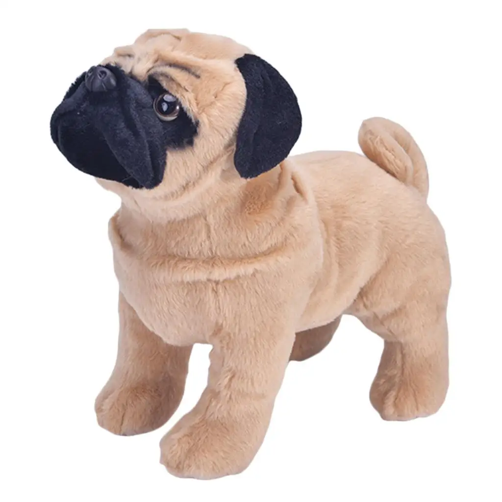 Soft Animal Toy Educational Gift for Toddlers Children, Plush Dog Pug