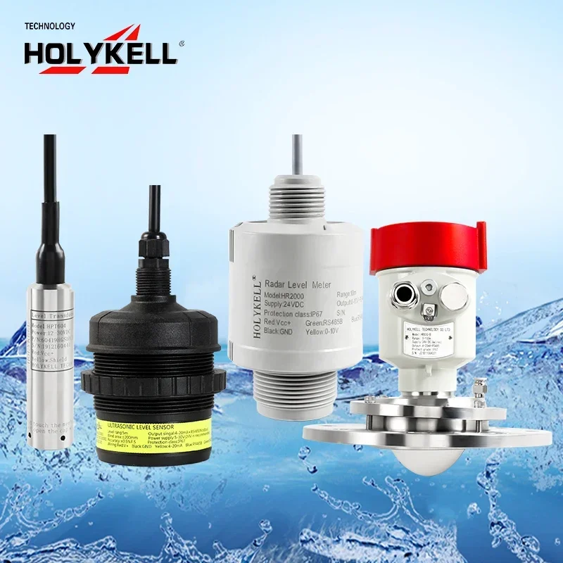 Holykell Water Fuel  Fluid Liquid Tank Level Sensor Measuring Meter Transmitter Sensors