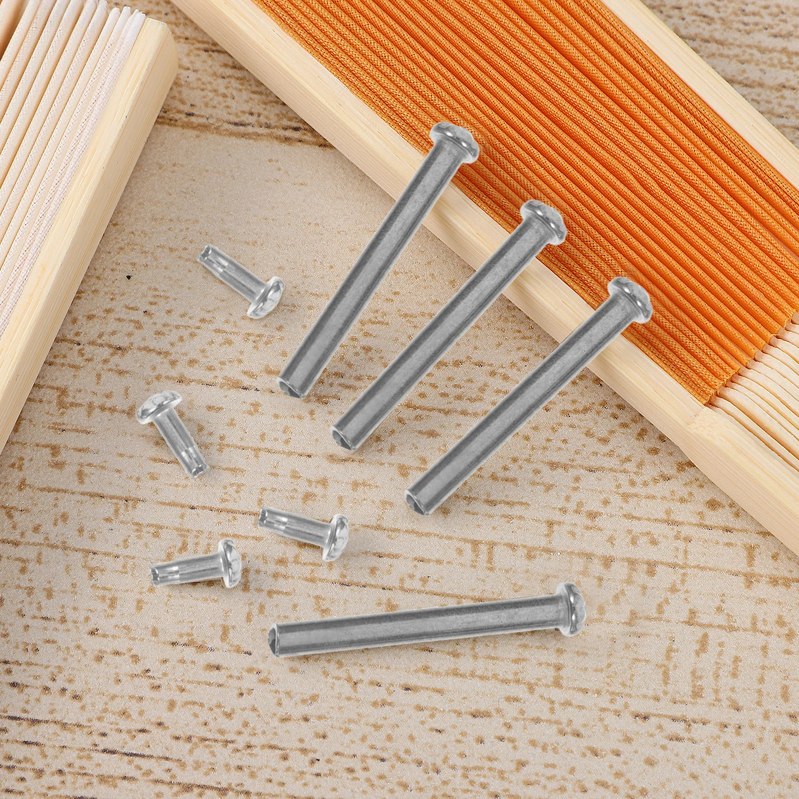 

6Pcs Folding Fan Shaft Replacement Kit Metal Rivets Nuts for Handheld Fans Reliable Stability Easy Installation