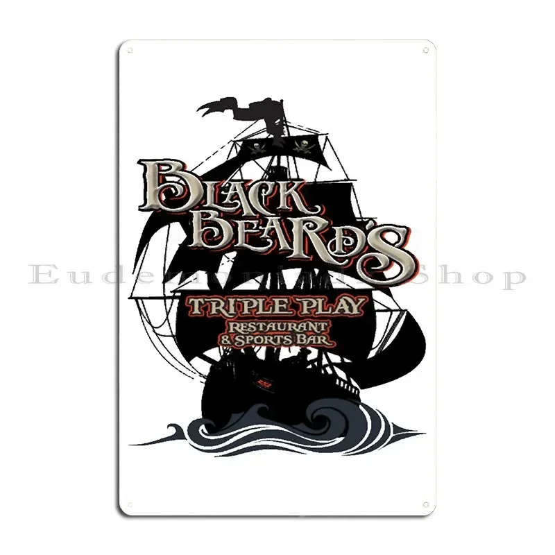 Blackbeard_S Bar And Grill Our Flag Means Death 2 Metal Plaque Poster Retro Design Plaques Wall Plaque Living Room