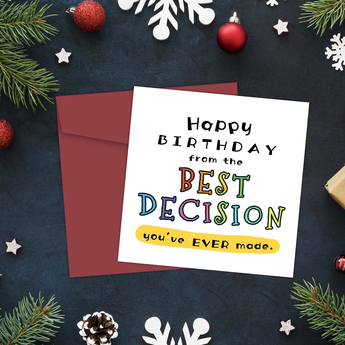 1pc lustige Geburtstags karte für Freund Freundin Ehemann Frau, die beste Entscheidung, die Sie jemals getroffen haben, alles Gute zum Geburtstag Gruß karte Geschenke – Detail 5