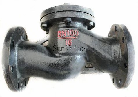 

Cast iron lift check valve H41T-16 flange horizontal drain valve DN100