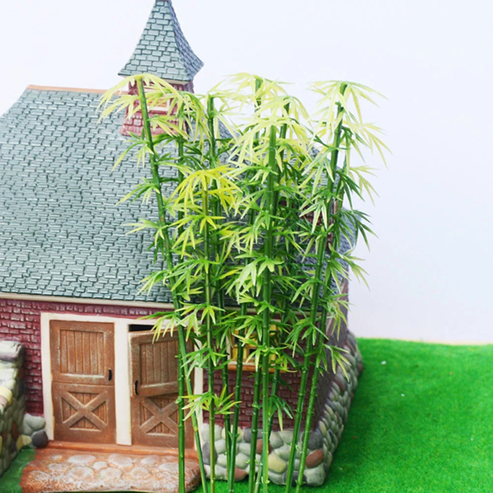 Artificial Bamboo Trees for outside Outdoor Fake Model Patio Building Green Scenery Decor