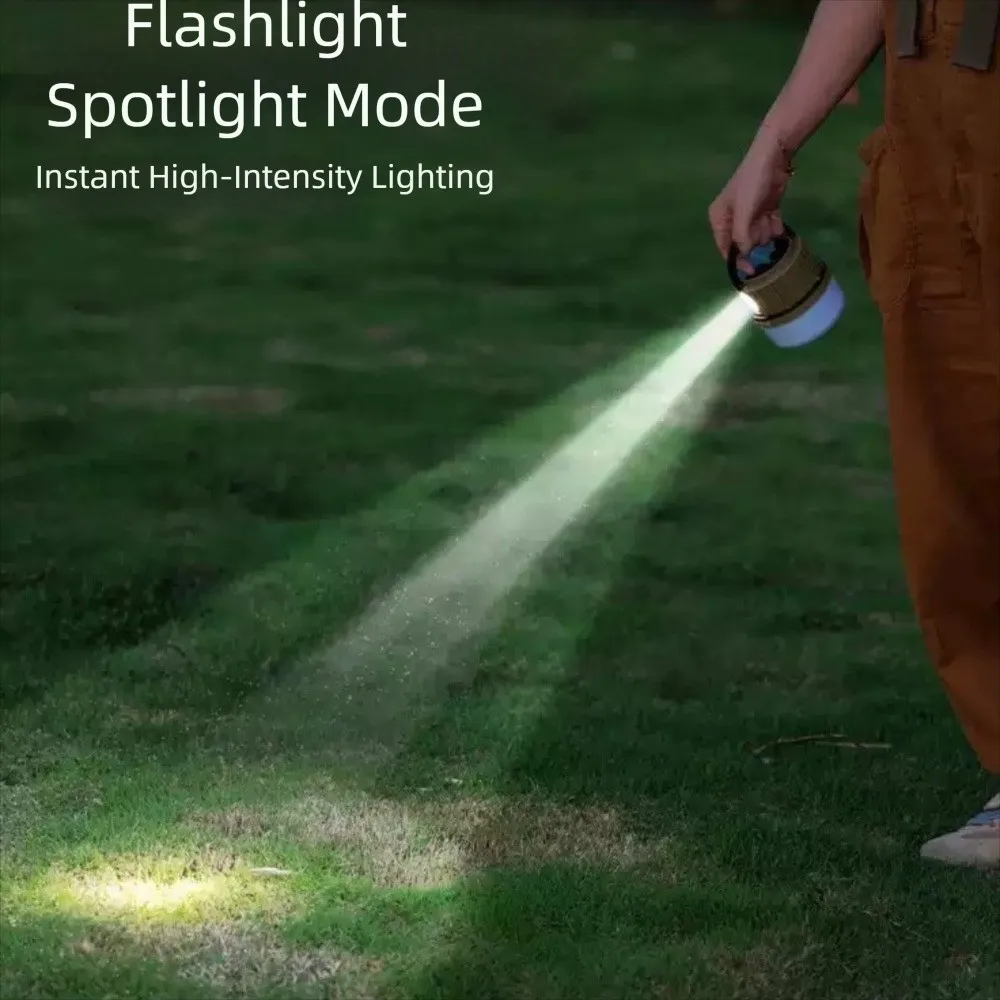 

Flashlight USB Rechargeable Solar Camping Light Waterproof Adjustment Portable Emergency Lamp Hanging LED Outdoor Lanterns Yard