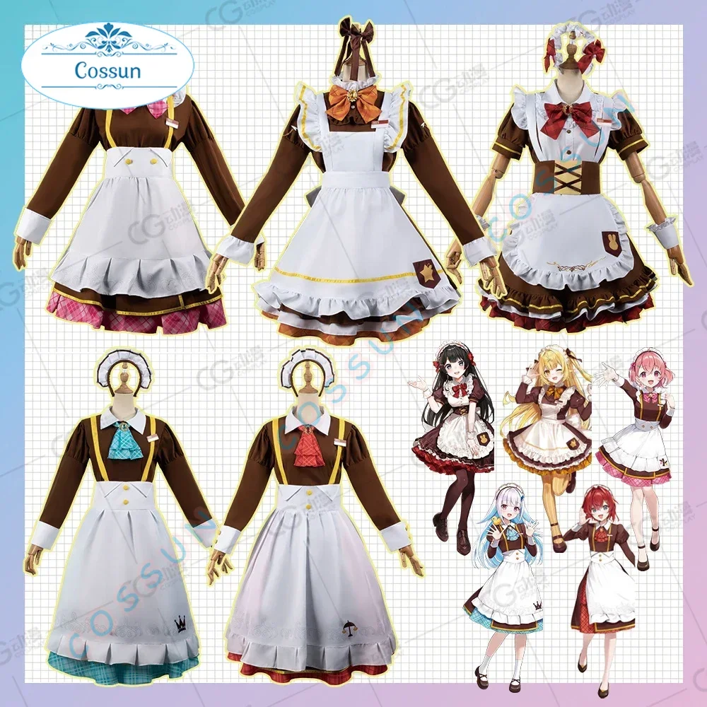 VTuber Mito Tsukino / Sasaki Saku / hoshikawa Sara / Lize Helesta / Ange Katrina Cosplay Costume Halloween Game Dress Outfits