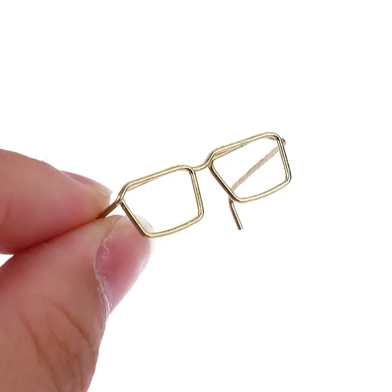 5pcs Retro Doll Glasses Metal Round Frame Lensless Eyewear Toy Miniature Eyeglasses DIY Dressing Accessories