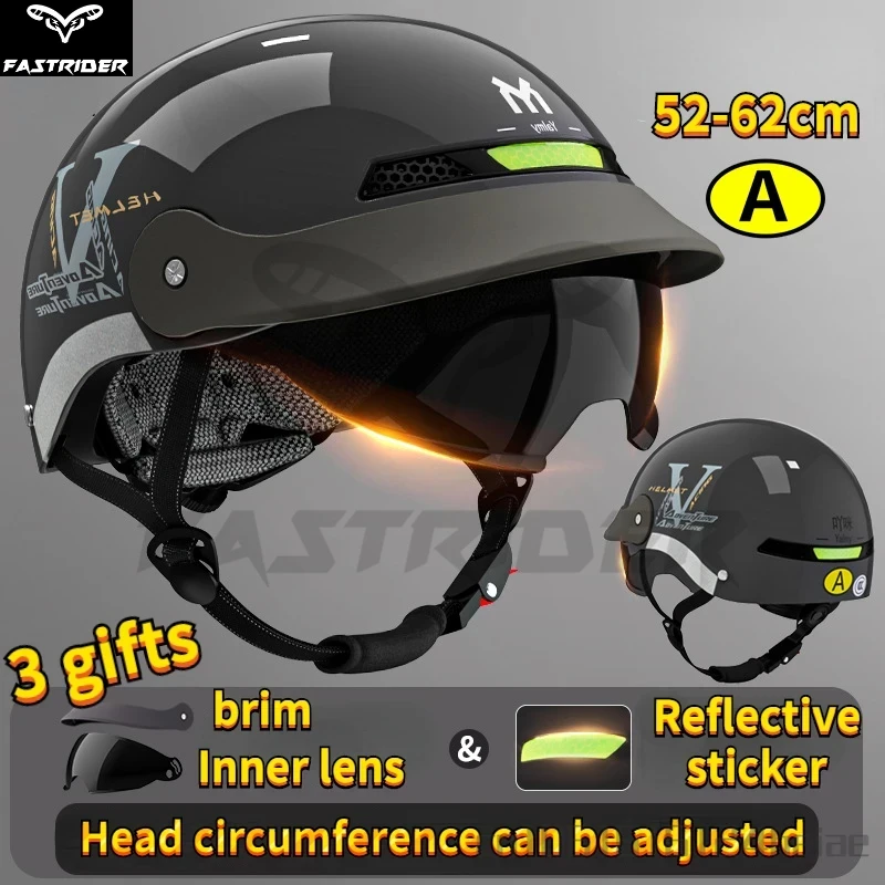 

Motorcycle Helmets for Men and Women All Season Electric Vehicles Summer Helmets Sun Protection Adjustable Head Circumference