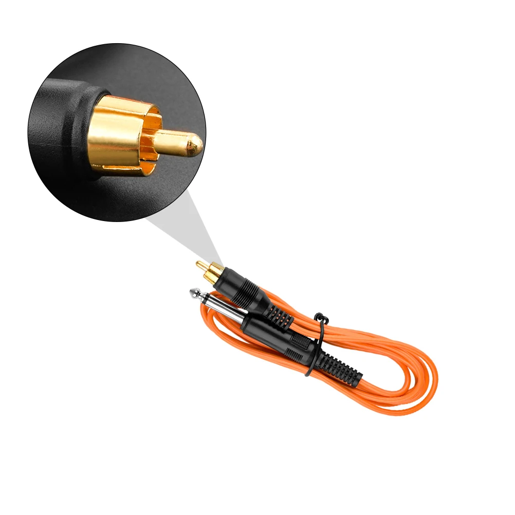 

Tattoo Hook Pen Silica Gel Clip Cord Machine Power Line Copper Wire Low Consumption Gold Plated Plug Durable Practical