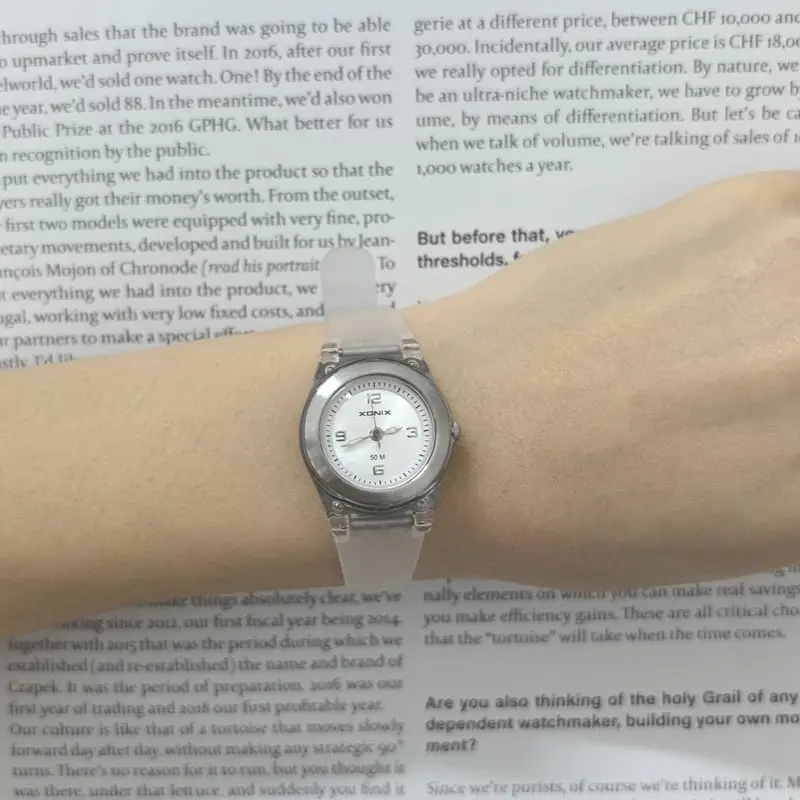 

XONIX Precision Fashion Simple Cute Pointer Waterproof Student Electronic Watch Boys and Girls Children Watch Female ZW