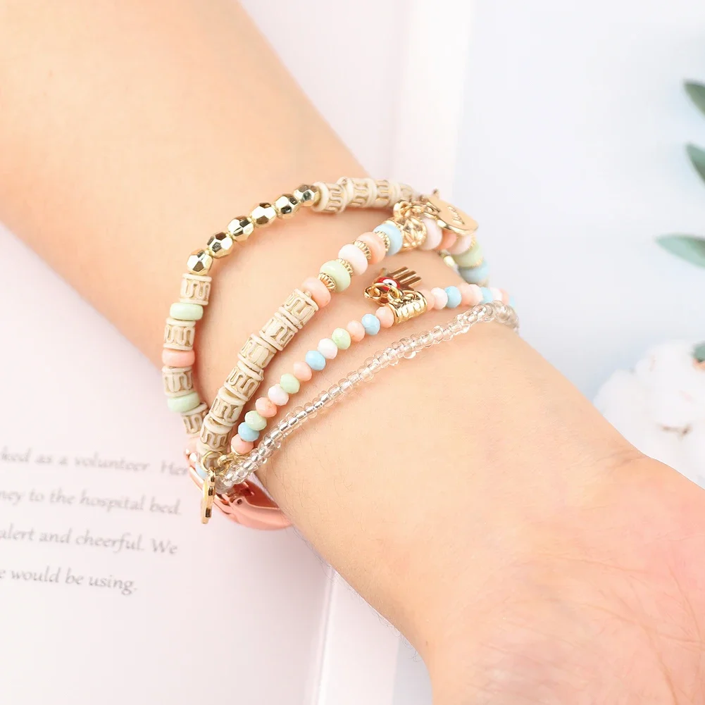 Ювелирный ремешок для Xiaomi Mi Band 8 7 6 5 4 3, женский эластичный браслет-браслет для Mi Band 8 7, удобные аксессуары Correa