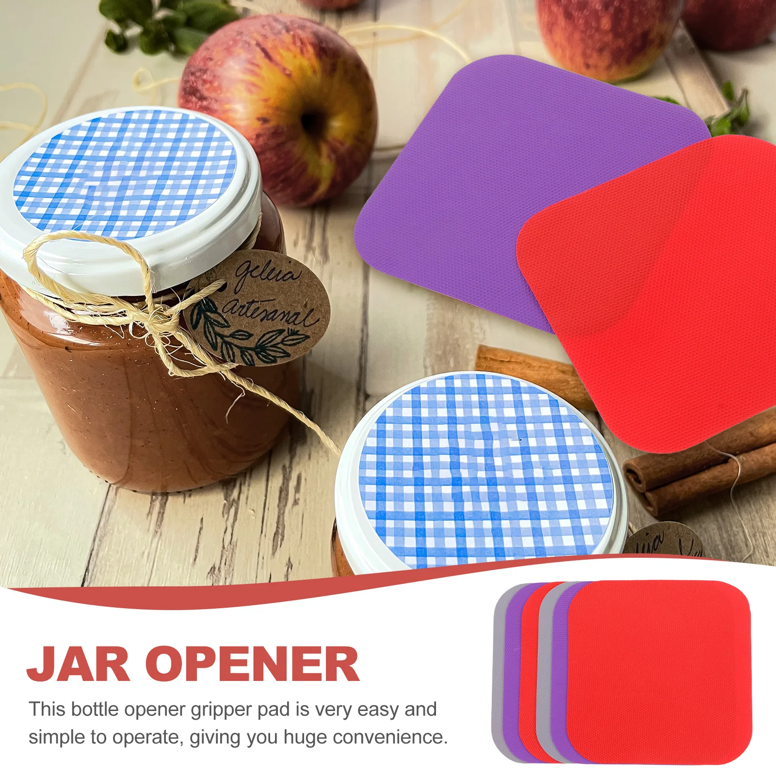 

6 Pcs Floor Rubber Bottle Opening Mat Opener Jar Top Gripper Jars Multi-purpose Pad