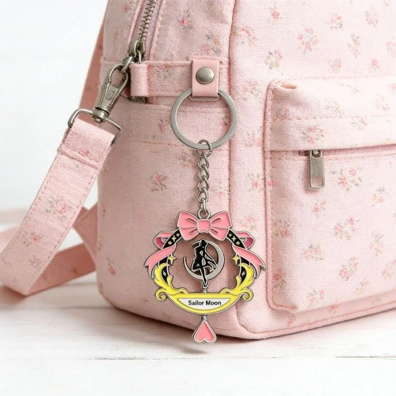 Sailor Moon Keychain High Color Value Cartoon Animation Shape Creative Girl's Sweet Heart Rotatable Pendant Schoolbag Decoration - view 6