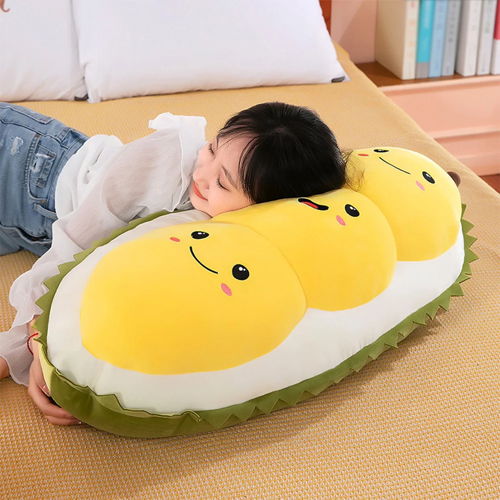 Durian Plush Toy Cute Durian Hugging Pillow Creative Cartoon Plushies 30/52cm Stuffed Pillow Toy for Durian Lover's Gift