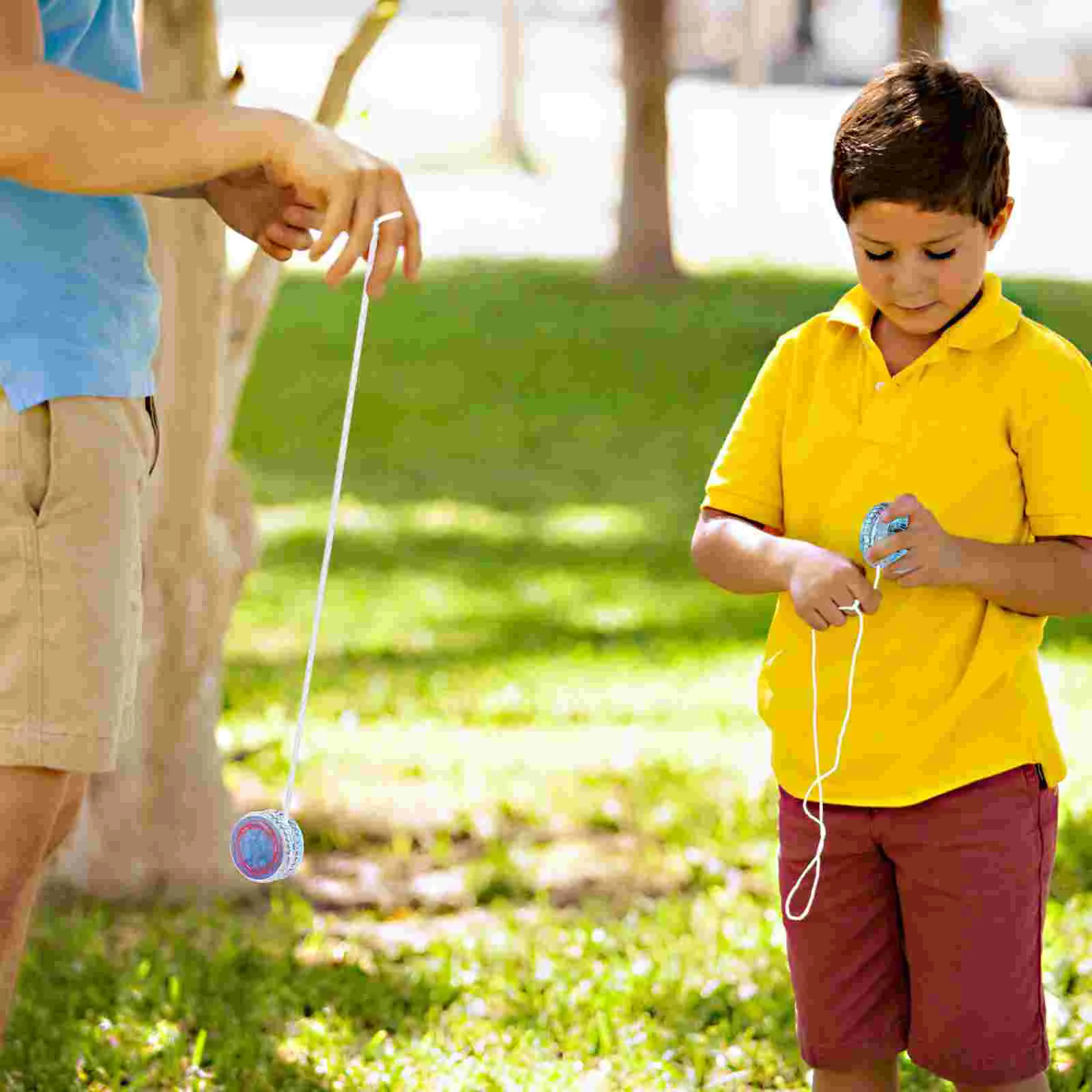 Yoyo de superficie brillante para niños, Yoyo luminoso, fácil de llevar, juguete de lujo entretenido