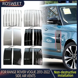 ABS Chrome Car Side Door Vent Cover Fender Air Vents Trim For Land Rover Range Rover Vogue L405 2013-2022 Year Auto Accessories