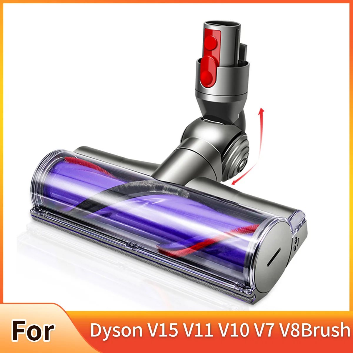 رأس فرشاة الأرضية لدايسون V15 V11 V10 V7 V8 أرضية من الخشب الصلب مرفق فرشاة دوارة أجزاء المكنسة الكهربائية