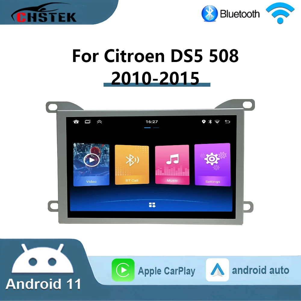 

CHSTEK Car Radio Carplay Android 11 Navigation player For Citroen DS5 DS 5 508 2010-2015 Multimedia Stereo WIFI Automotiva GPS