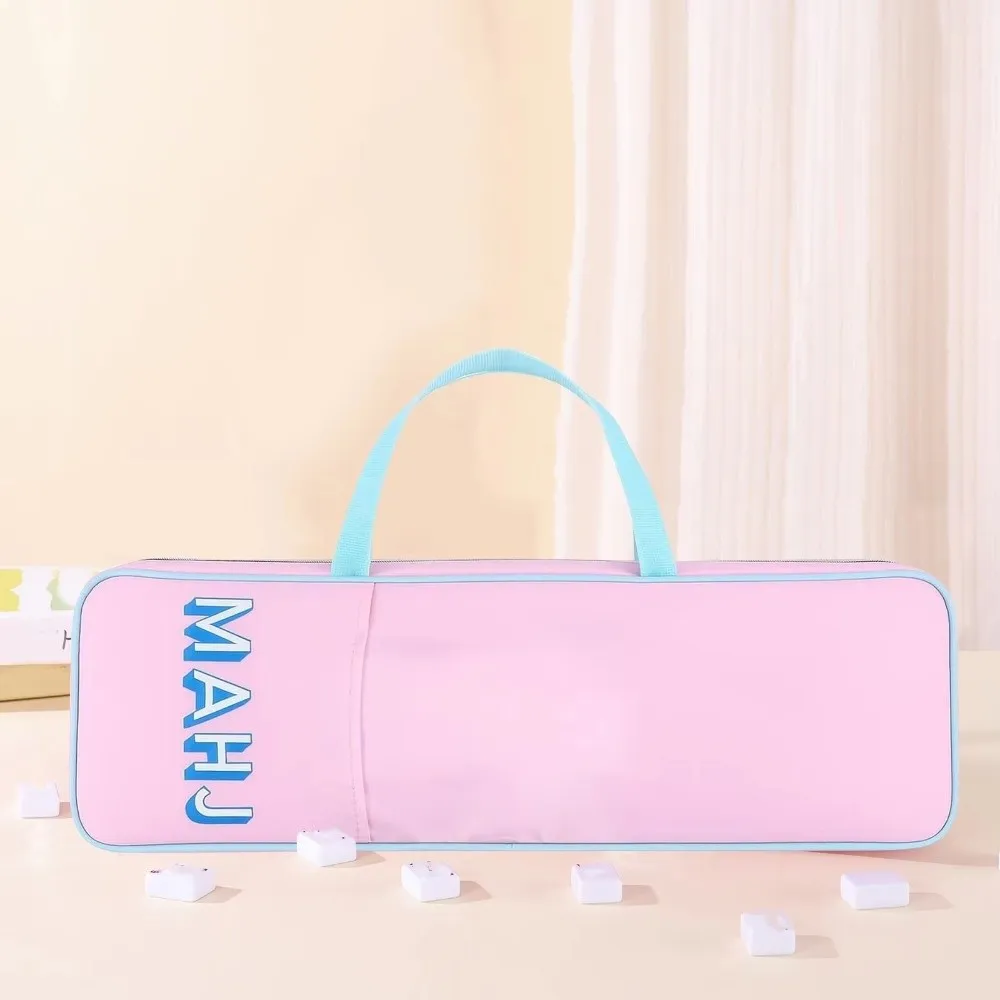 Zipper Closure Design Mahjong Storage Bag Equipped With Handle Ergonomic Comfortable Mahjong Tile Carrying Bag Lightweight