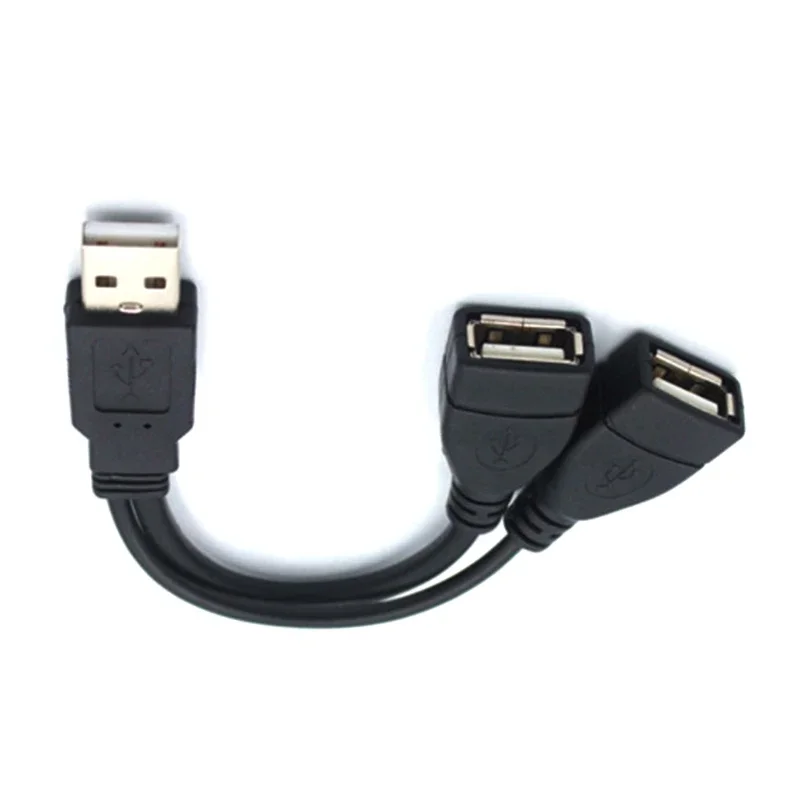 1 ذكر إلى 2 أنثى USB 20 تمديد الحبل الفاصل Y كابل محول الطاقة محول لشحن نقل بيانات السيارة #1