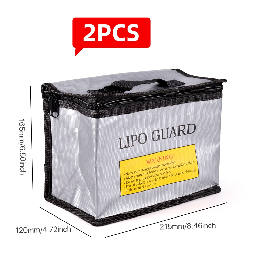 Lipo Guard Safety Bag Fireproof Explosion-Proof Portable Lipo Safety Bag for RC FPV Racing Drone Car Battery Safe