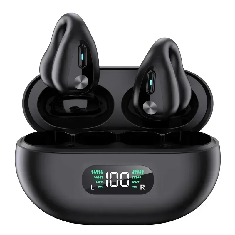 PK Sound Earcuffs Bluetooth Earphones Earring Wireless TWS Earbuds Gaming Headset Headphones Sports HiFi Bass Ear Clip