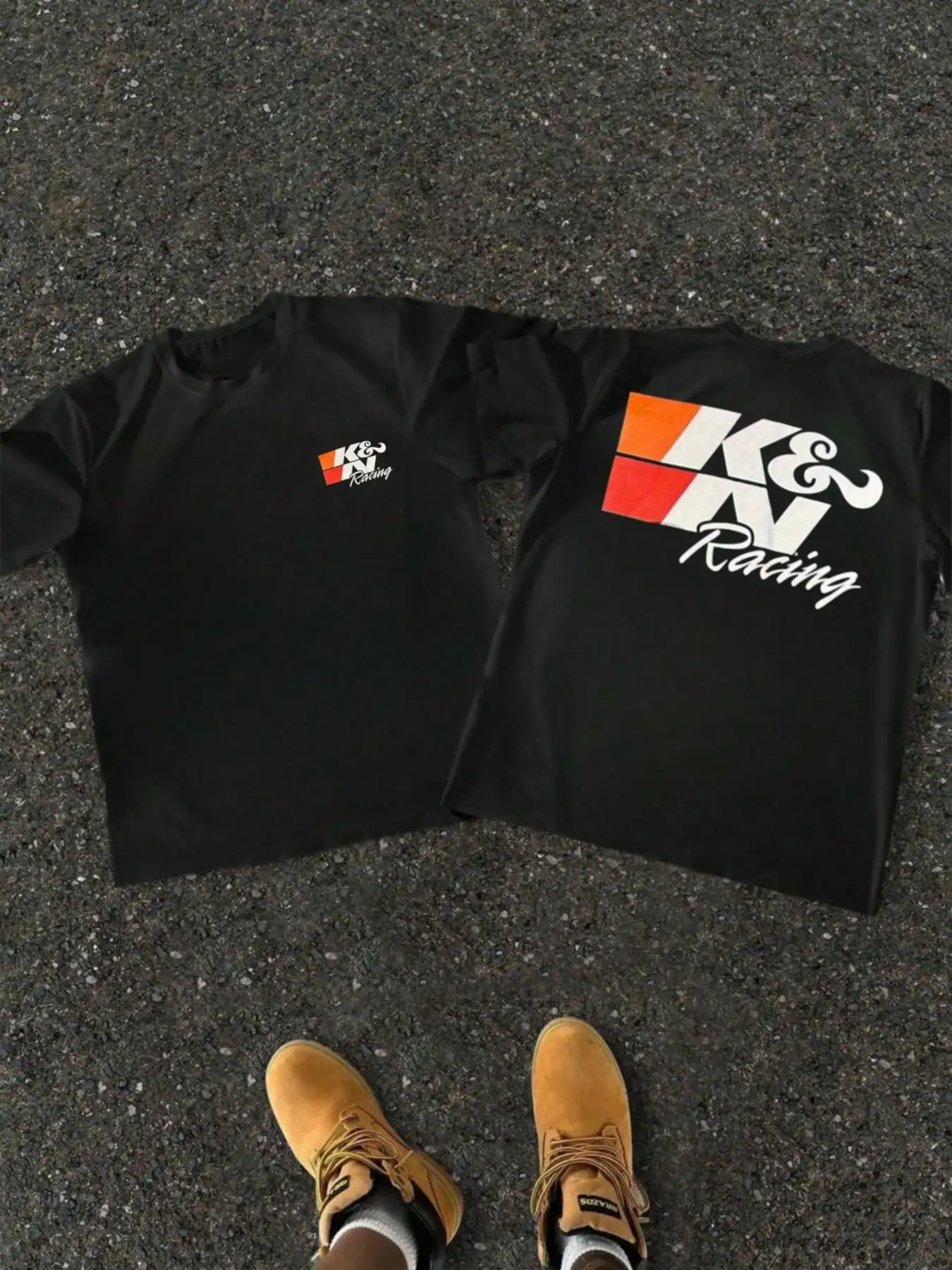 

Мужская черная футболка с графическим принтом, двусторонняя печать, хлопок, плотная ткань, повседневная модель