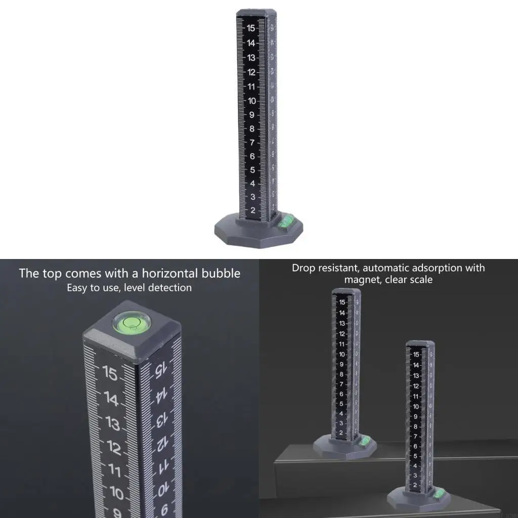 37ME Adjustable Ruler for Flooring Project Aluminum Alloy with Precise Height Control