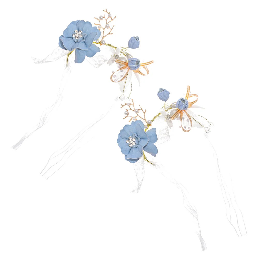 

2Pcs Wrist Corsage Bracelets Bridal Hand Flower Decor Simulation Flower Wedding Prom Elegant Comfortable Durable Trendy