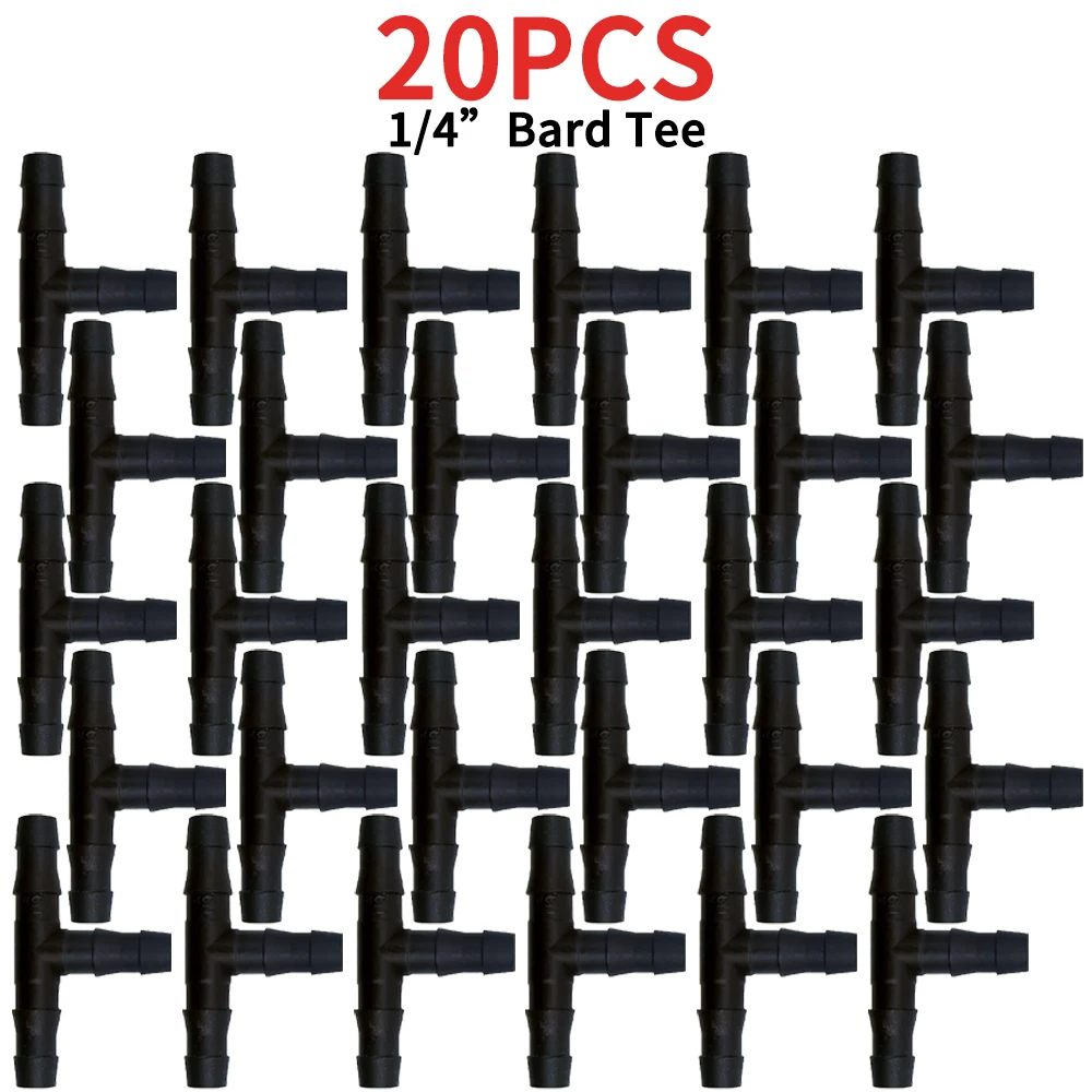OASIS-manguera de riego con gotero de plástico, Conector de 1/4 pulgadas, herramientas de riego al aire libre para manguera de 4mm/7mm, 20-50 piezas