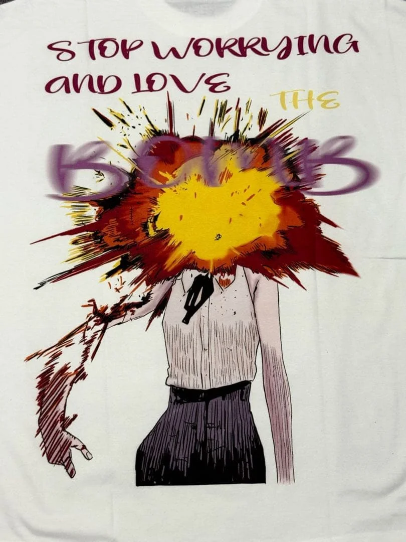 Chainsaw Man Reze Movie Arc Floral Y2K Aesthetics Grafik-T-Shirt aus Baumwolle für Herren und Damen, Streetwear-T-Shirt – Detail 7